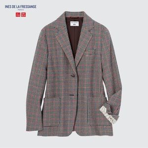 UNIQLO Ines de la Fressange wool tweed jacket blazer XS